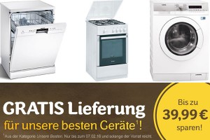 Bild von Gratis Lieferung auf ausgewählte Produkte bei ao.de