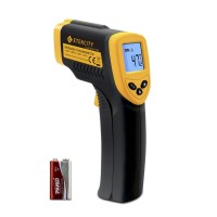 Bild von Etekcity Laser Infrarot Thermometer Pyrometer, – 50 bis + 380 °C, LCD Beleuchtung, Zertifikat: CE, RoHS, Gelb Schwarz 19,78€ statt 37,78€
