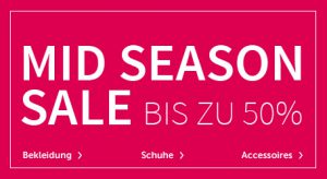 Bild von Mid Season Sale bei ambellis – bis zu 50% Rabatt auf Bekleidung, Schuhe und Accessoires
