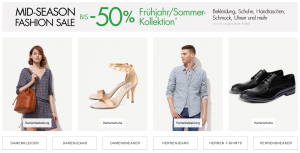 Bild von Mid-Season Fashion Sale bei Amazon – bis zu 50% auf die Frühjahr-/ Sommerkollektion