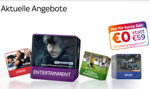 Bild von [Sky] Nur bis zum 8.05.2016 entfällt die einmalige Aktivierungsgebühr von 59€! Entertainment Paket ab bereits  16,99€ mtl. verfügbar inkl. Sky Go! ( Komplettes Live-Sport Paket nur 24,99€ mtl.)