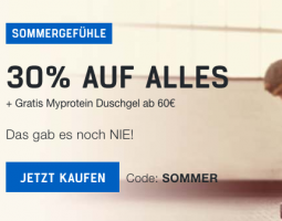 Bild von 30% auf alles bei MyProtein (+ gratis Duschgel ab 60€ Warenkorb, Versandkostenfrei ab 49€)