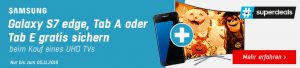 Bild von [Redcoon] Samsung Galaxy S7 edge, Tab A oder Tab E gratis bei Kauf eines Samsung Fernsehers