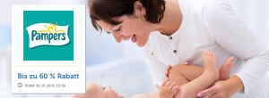 Bild von [iBOOD] Pampers mit bis zu 60% Rabatt, z.B. Pampers Baby Dry, Größe 4, 124 Stück für 19,95€ statt 39,42