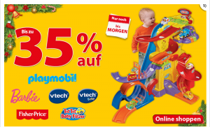Bild von [Spiele Max] bis zu 35% auf Playmobil, Barbie, Fisher Price & vtech