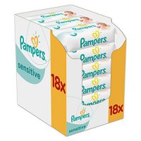 Bild von Pampers Feuchttücher Sensitive 3-Monat Pack, 18 x 56 für 14,93€ auf Amazon