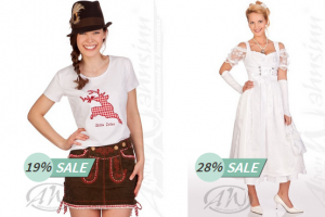 Bild von Absoluter Alpenwahnsinn bis zu 50% Rabatt auf Trachten, Dirndl, Unterwäsche uvm.