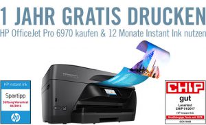 Bild von [Cyberport] HP OfficeJet Pro 6970 Drucker Scanner Kopierer Fax + 1 Jahr kostenfrei drucken für 131,98€ inkl. Vsk statt 250€