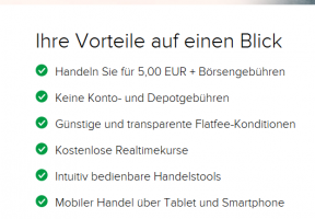 Produktbild von Handeln Sie für 5,00 EUR + Börsengebühren (ab 0,69€) + Keine Konto- und Depotgebühren + Kostenlose Realtimekurse