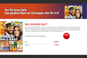 Bild von Nur für kurze Zeit! Das Goldene Blatt im Schnupperabo gratis! (13 Ausgaben)