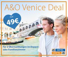 Produktbild von Venedig: 3 Tage im neuen A&O Hotel nur 24,50€ pro Person