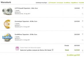 Produktbild von Lotto + EuroJackpot + EuroMillions zum halben Preis