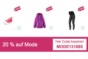 Bild von 20% Rabatt auf Kinder- & Baby-Mode im Sale + VSK-frei ab 40€ – Nutze den Code: MODE131885