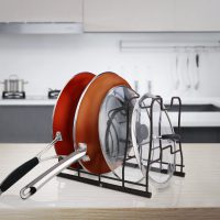 Bild von Verstellbare Edelstahl Pfannen und Töpfe Deckelhalter Nur 9,88€ Statt 20,99€