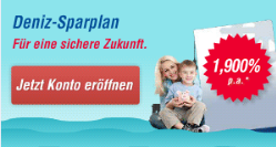 Bild von Deniz – Sparplan: Individuelles Ansparen: bereits ab 50,- Euro monatlich = 1,90 % Zinsen