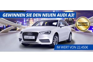 Bild von GEwinnen einen neuen Audi A3 im Wert von 22.450€
