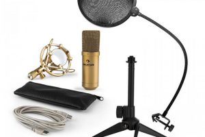 Bild von MIC-900G-LED USB Mikrofonset V2 | 3-teiliges Mikrofon-Set mit Tisch-Stativ