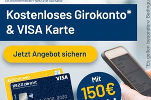 Bild von Kostenloses Girokonto + VISA + 150€ Gutschrift + kostenlose Bargeldabhebung