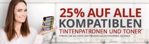 Bild von 25% Rabatt auf Druckerpatronen