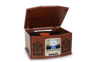 Bild von NR-620 Stereoanlage Plattenspieler MP3-Aufnahme Holzgehäuse