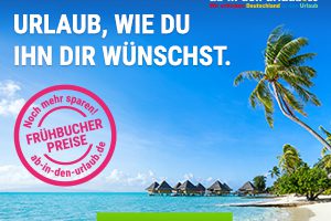 Bild von Urlaub, wie du ihn dir wünscht bis zu 90% Rabatt + 100€ Gutschein Code: 15LM-5XSZ-U2KY-YJ6H