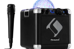 Bild von BC-10 Karaoke-System LED-Partylicht Bluetooth Akku USB AUX-In schwarz