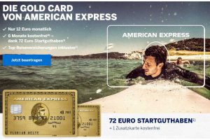 Bild von American Express Gold mit 72€ Startguthaben