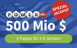 Bild von 3 Felder Powerball nur 3€ – 126 Mio. $ Jackpot