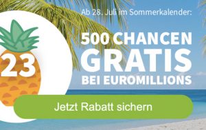 Bild von 4 Reihen EuroMillions + 500 Chancen gratis dazu *nur heute auch für Bestandskunden