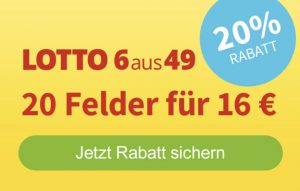 Bild von Lotto 6 aus 49 mit 20% Rabatt *auch für Bestandskunden