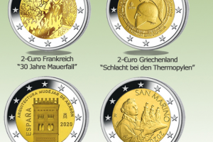 Bild von Die 5x 2-€uromünzen als Komplettset! Im Tausch: € 10, – für € 10, –