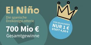Bild von El Nino Los nur 1€ – 700 Mio. Euro  – jedes 3. Los gewinnt