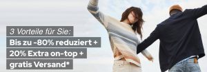 Bild von Dressforless Sale mit bis zu 80% Rabatt + bis zu 30% Rabatt extra + gratis Versand