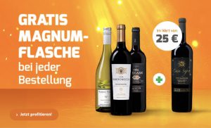 Bild von Weinvorteil Sale mit bis zu 54% Rabatt + gratis Magnum Flasche zu jeder Bestellung (Wert: 25€)
