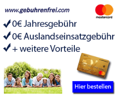 Bild von Gebührenfreie und Kostenlose Mastercard Gold