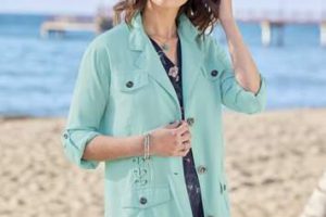 Bild von Safari-Jacke aus Leinen und Viskose