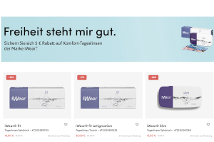 Bild von Einsteiger-Kontaktlinsen – 5 € Rabatt auf iWear Tageslinsen