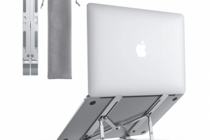 Bild von AUKEY HD-LT07 Laptop-Ständer, verstellbarer und tragbarer Laptop- und Tablet-Ständer, faltbarer Laptop-Riser aus Aluminiumlegierung