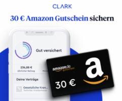 Bild von Kostenlos bei CLARK anmelden und 30€ Amazon Gutschein erhalten