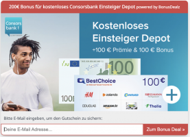 Bild von Consdorsbank kostenloses Einsteiger Depot + 200€ Bonus