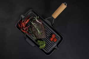 Bild von Grillpfanne aus Gusseisen von Buccan (34 cm)