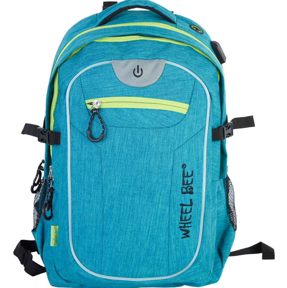 Produktbild von Wheel Bee® Schulrucksack mit integriertem LED Licht, 30 l