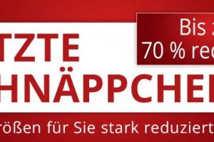Bild von Letzte Schnäppchen – bis zu 70% reduziert!