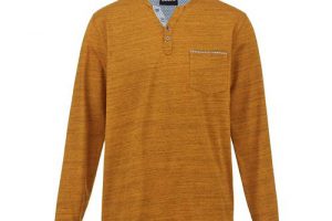 Bild von Henleyshirt aus pflegeleichter Baumwoll-Mischung