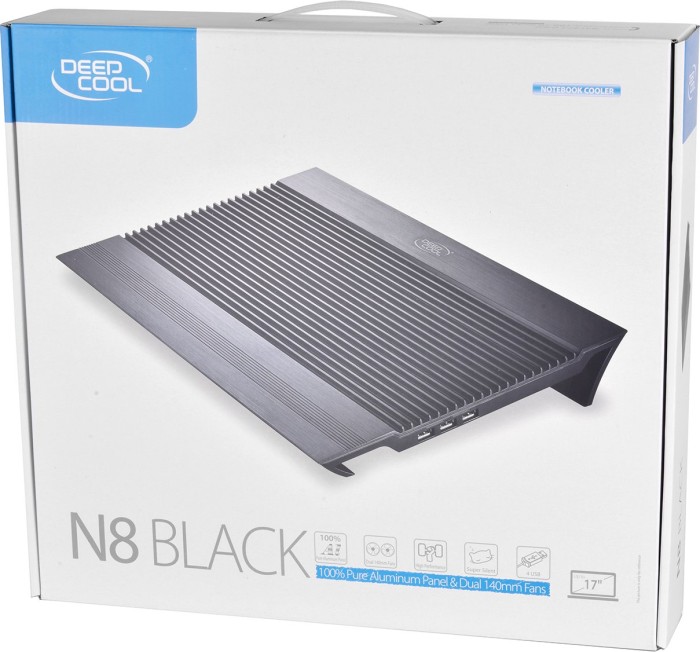Produktbild von DeepCool N8 schwarz Notebook-Kühler (DP-N24N-N8BK)