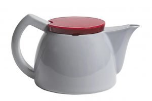 Bild von HAY – Teekanne – grau/Deckel rot/LxBxH 23,5x15x13cm/ 1l/mit Edelstahlfilter