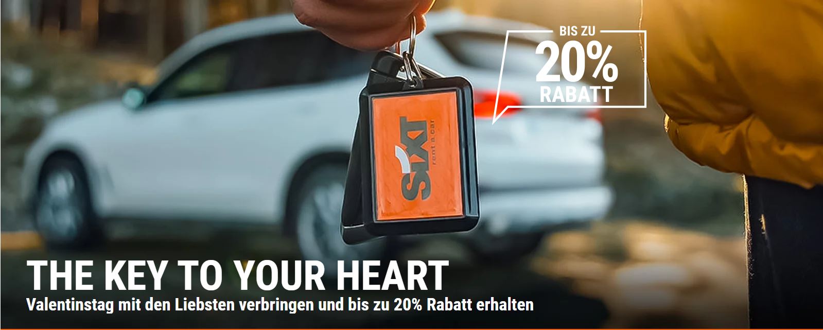 Produktbild von Sixt Valentinstag Special Bis zu 20% Rabatt auf Buchungen