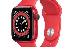 Bild von Apple Watch (Series 6) GPS 40 mm Aluminium Rot Sportarmband Rot I 24 M. Gratis Garantie