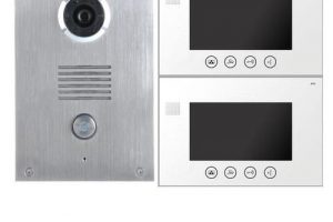 Bild von Türsprechanlage mit Kamera VT551 + 2xVT670W-Weiss