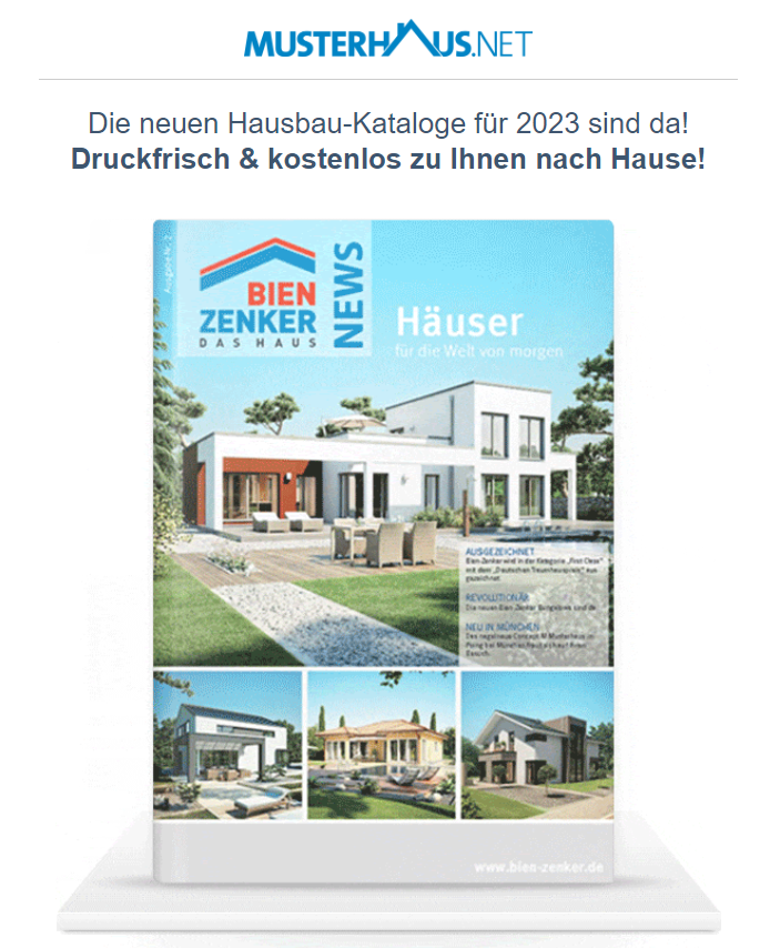 Produktbild von Kostenlose & Druckfrische Hausbaukataloge 2023